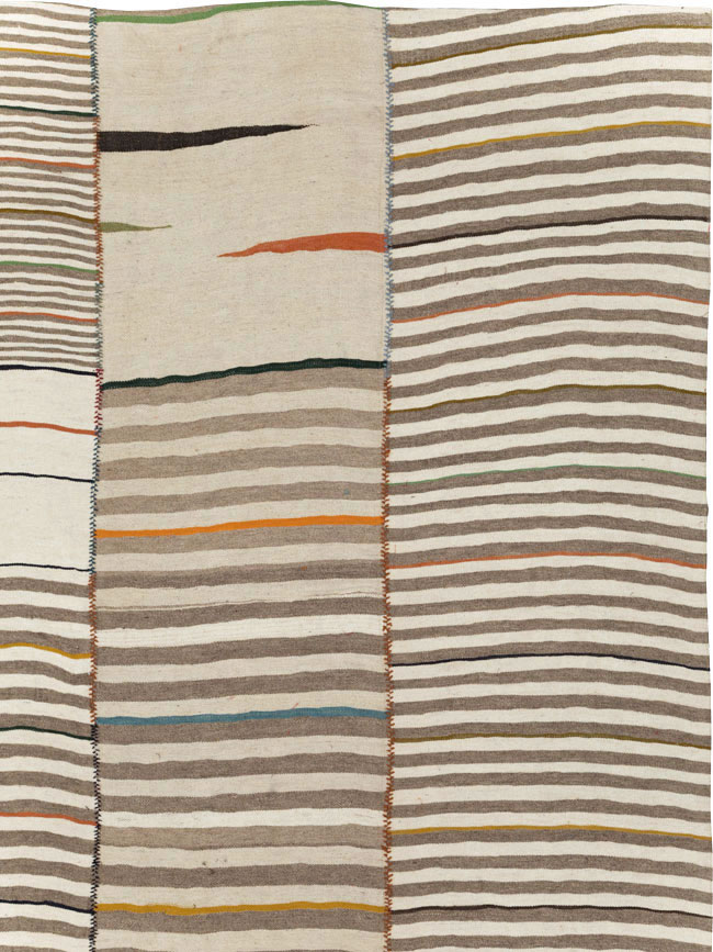 Contemporary Turkish Flatweave Kilim Room Size Carpet, No.31072 - Galerie Shabab
