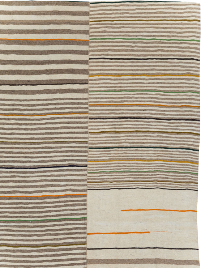 Contemporary Turkish Flatweave Kilim Small Room Size Carpet, No.31073 - Galerie Shabab