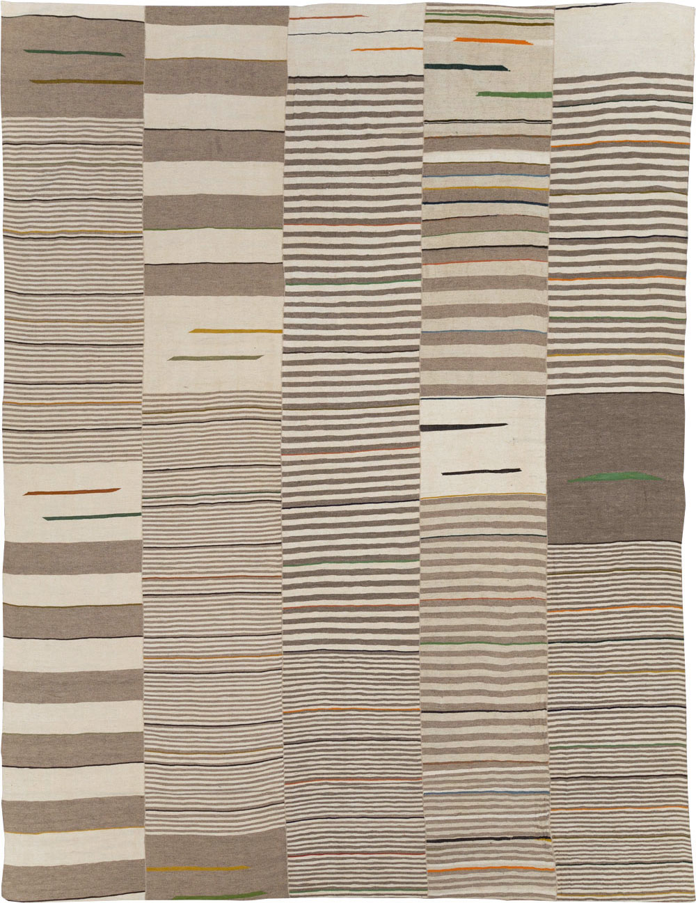Contemporary Turkish Flatweave Kilim Room Size Carpet, No.31075 - Galerie Shabab