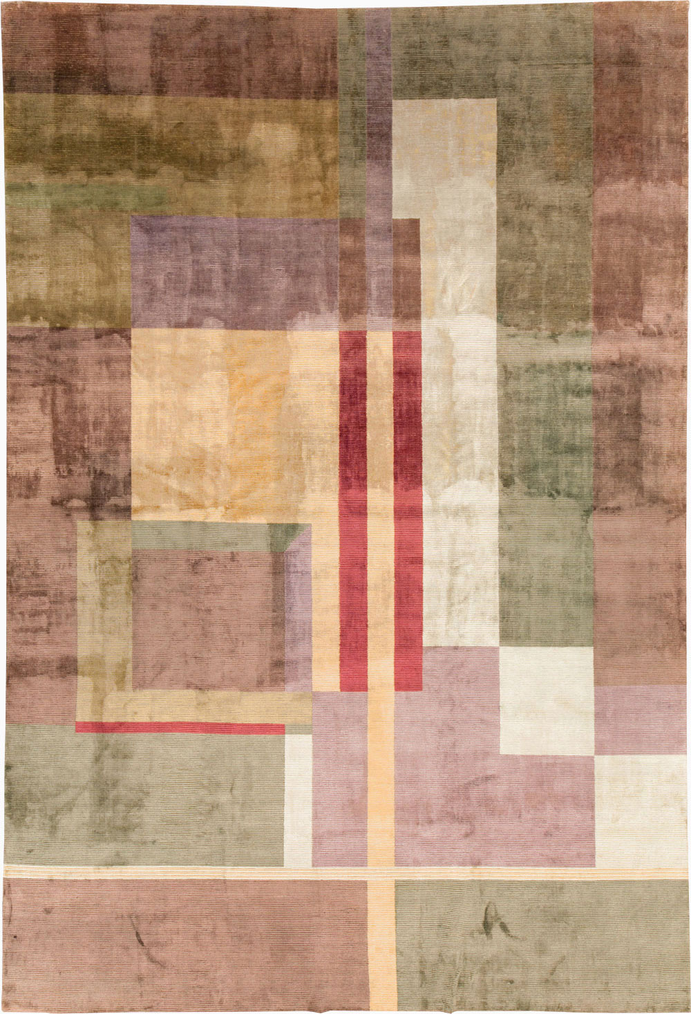 Contemporary Indian Art Deco Style Large Room Size Carpet, No.31079 - Galerie Shabab