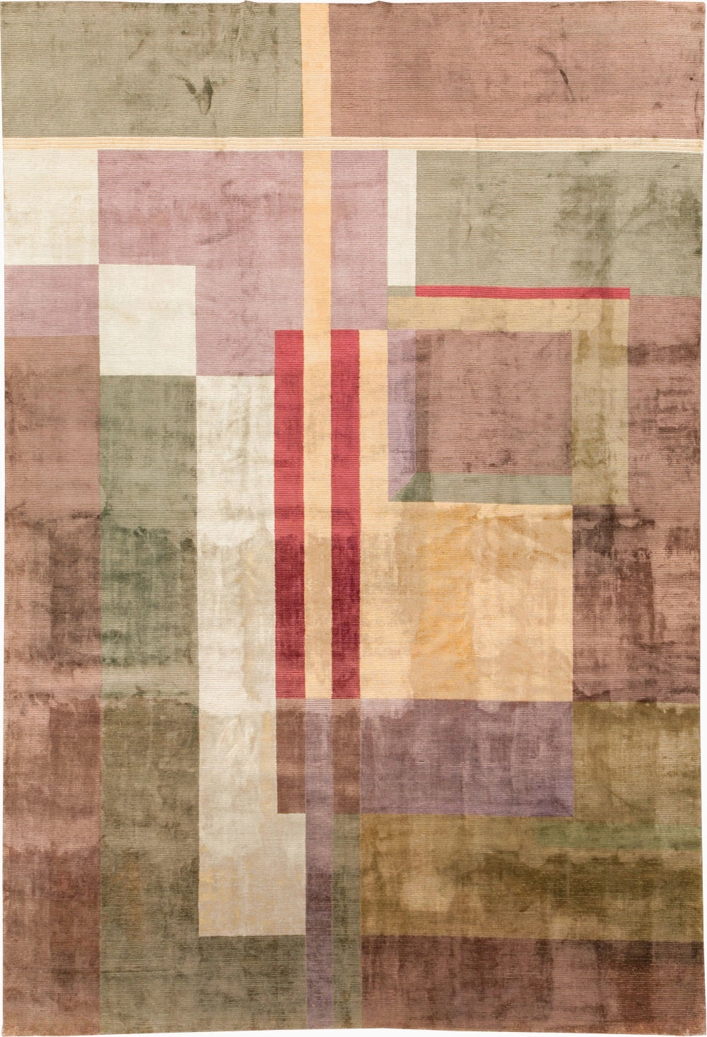 Contemporary Indian Art Deco Style Large Room Size Carpet, No.31079 - Galerie Shabab