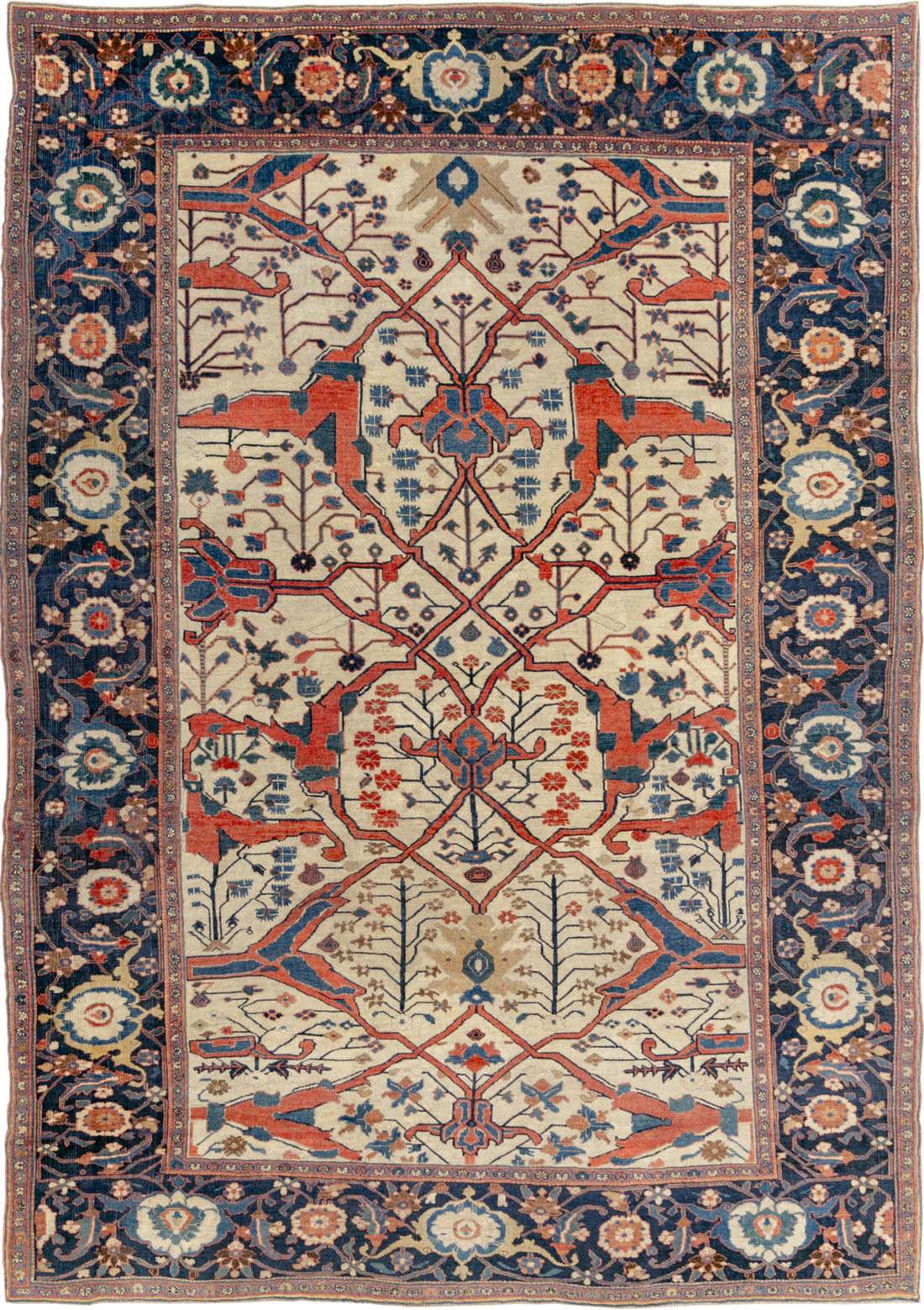 Antique Persian Bidjar Room Size Carpet, No.31081 - Galerie Shabab