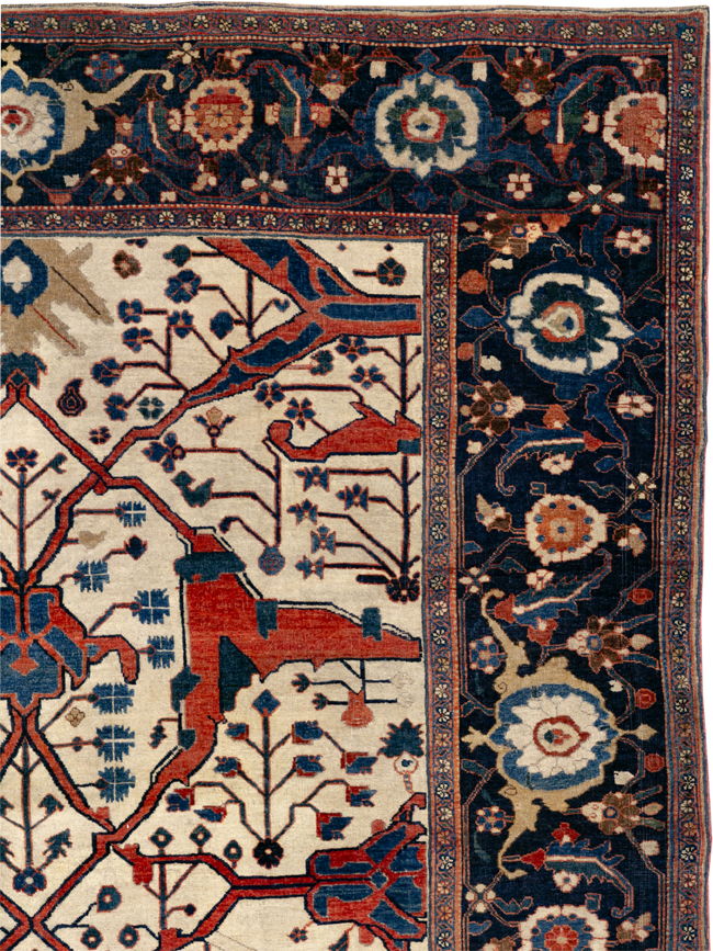 Antique Persian Bidjar Room Size Carpet, No.31081 - Galerie Shabab