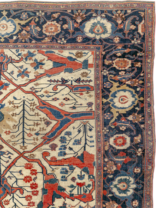 Antique Persian Bidjar Room Size Carpet, No.31081 - Galerie Shabab