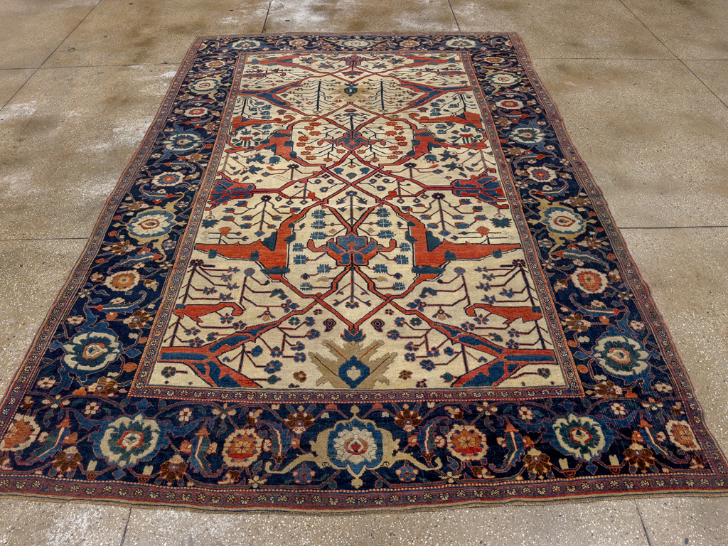 Antique Persian Bidjar Room Size Carpet, No.31081 - Galerie Shabab