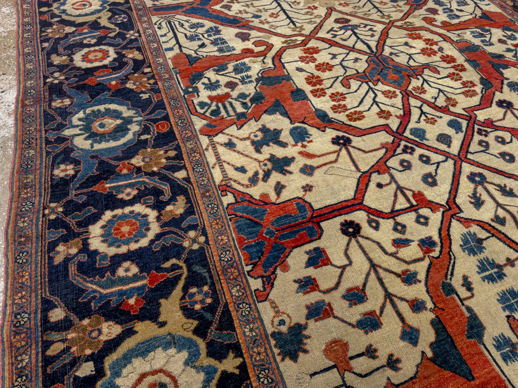 Antique Persian Bidjar Room Size Carpet, No.31081 - Galerie Shabab