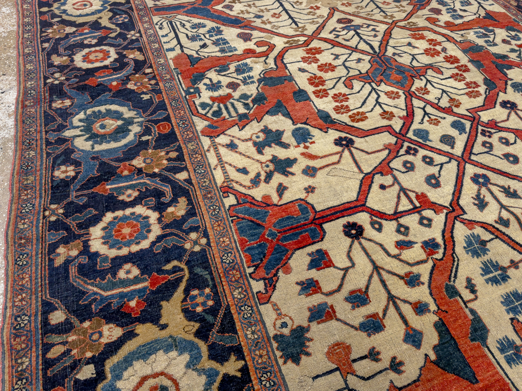 Antique Persian Bidjar Room Size Carpet, No.31081 - Galerie Shabab