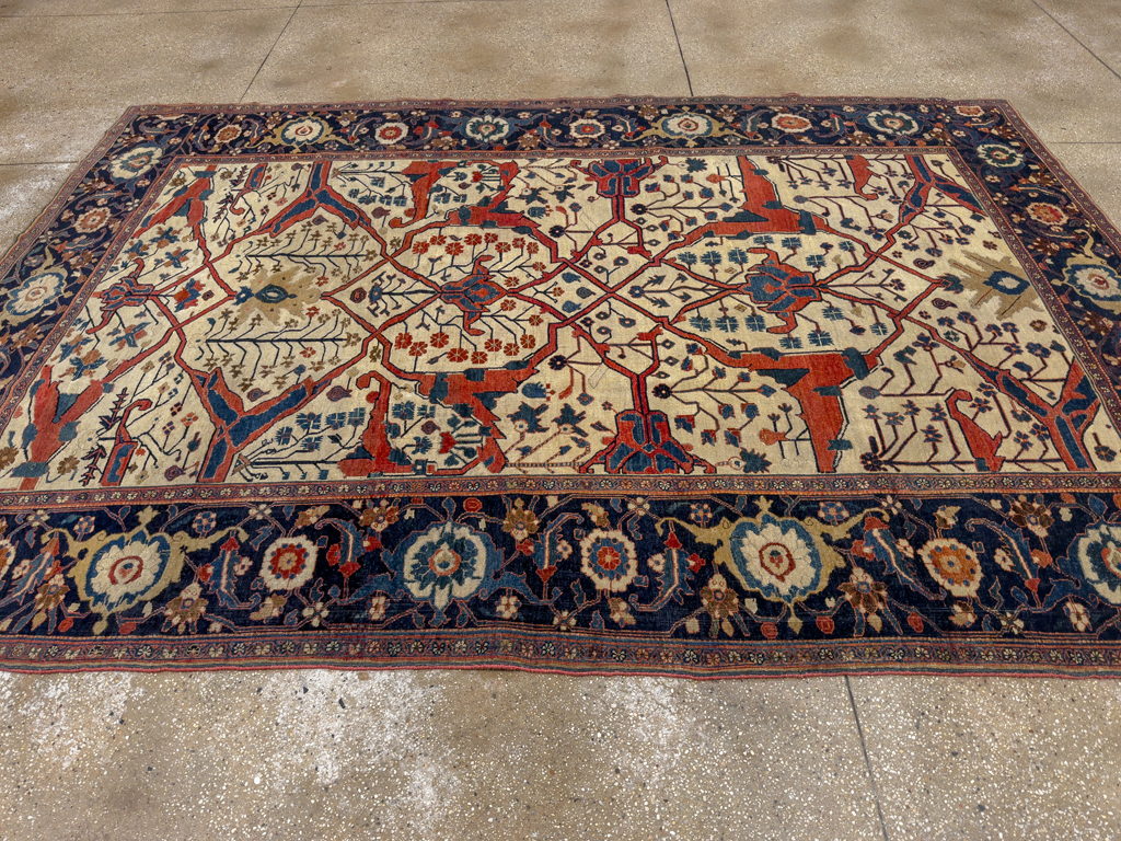 Antique Persian Bidjar Room Size Carpet, No.31081 - Galerie Shabab