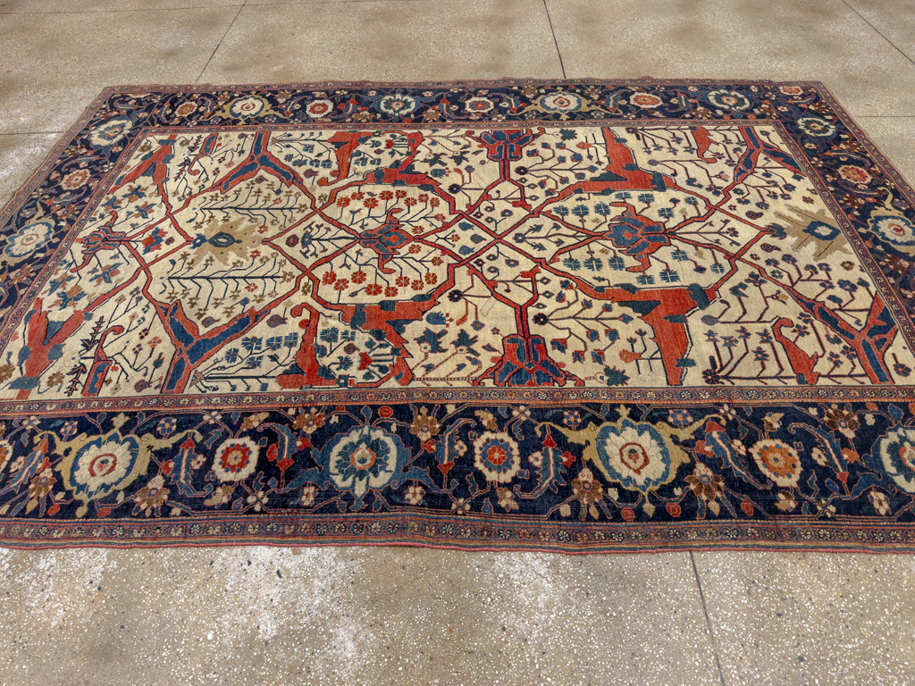 Antique Persian Bidjar Room Size Carpet, No.31081 - Galerie Shabab