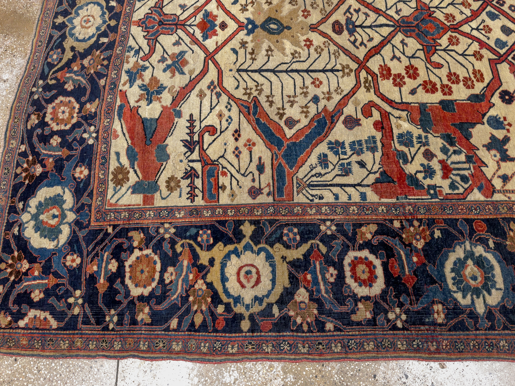 Antique Persian Bidjar Room Size Carpet, No.31081 - Galerie Shabab