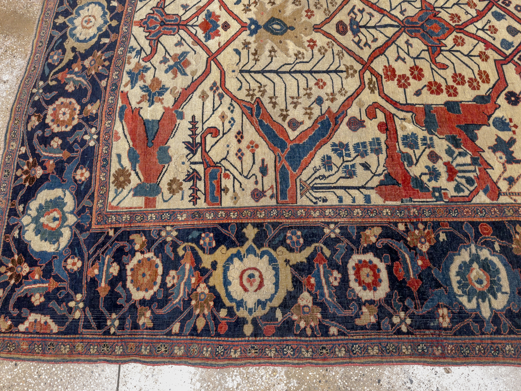 Antique Persian Bidjar Room Size Carpet, No.31081 - Galerie Shabab