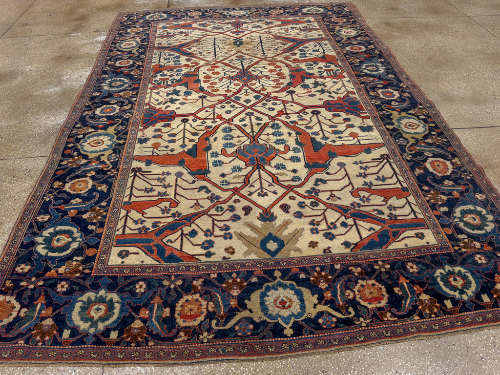 Antique Persian Bidjar Room Size Carpet, No.31081 - Galerie Shabab