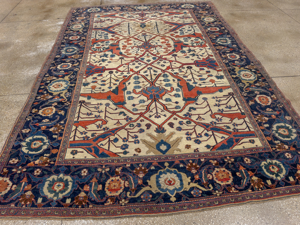 Antique Persian Bidjar Room Size Carpet, No.31081 - Galerie Shabab