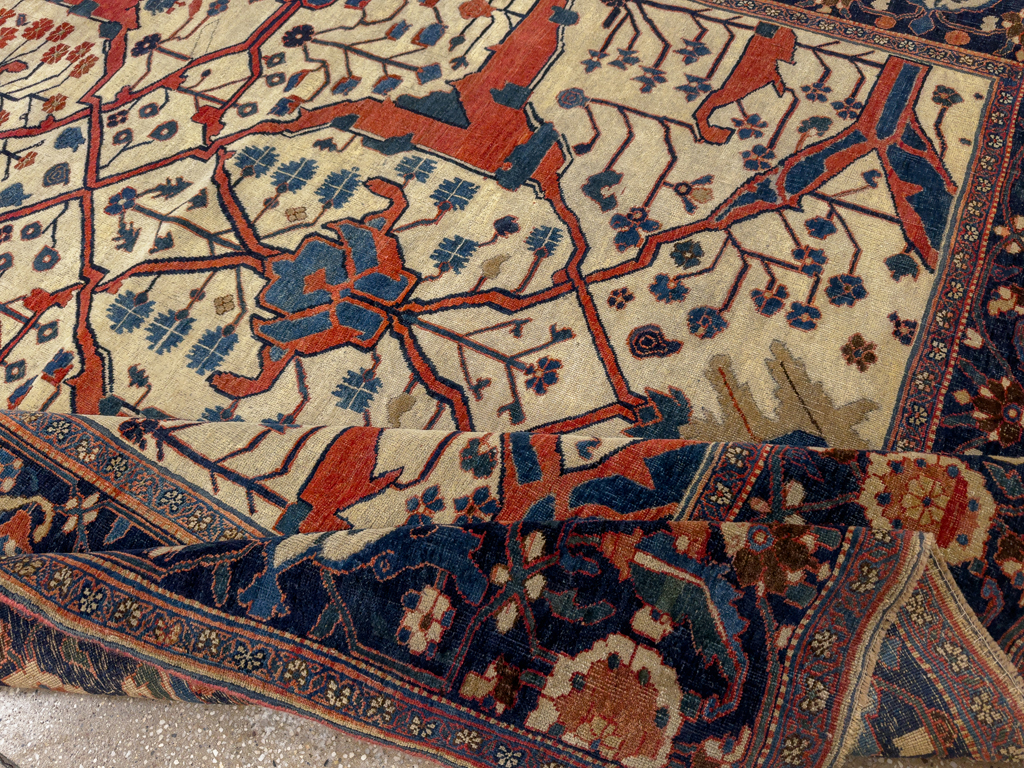 Antique Persian Bidjar Room Size Carpet, No.31081 - Galerie Shabab