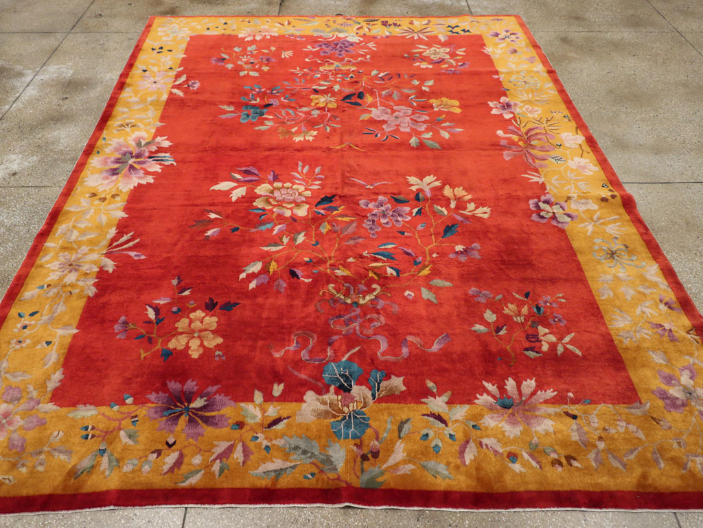 Vintage Chinese Art Deco Room Size Carpet, No.31098 - Galerie Shabab
