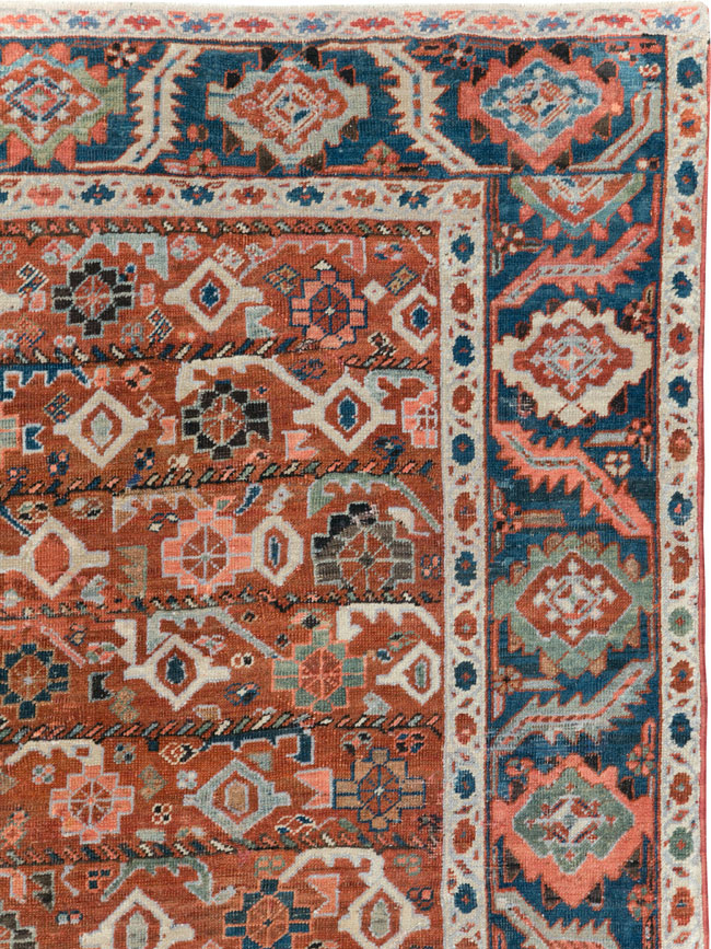 Antique Persian Heriz Room Size Carpet, No.31103 - Galerie Shabab