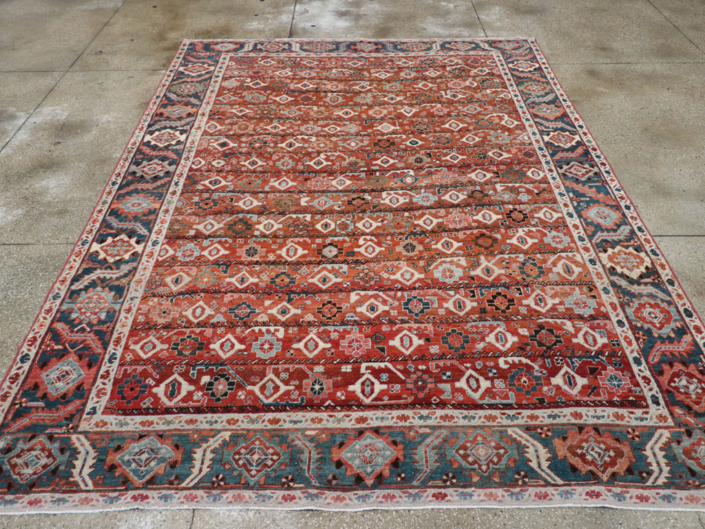 Antique Persian Heriz Room Size Carpet, No.31103 - Galerie Shabab