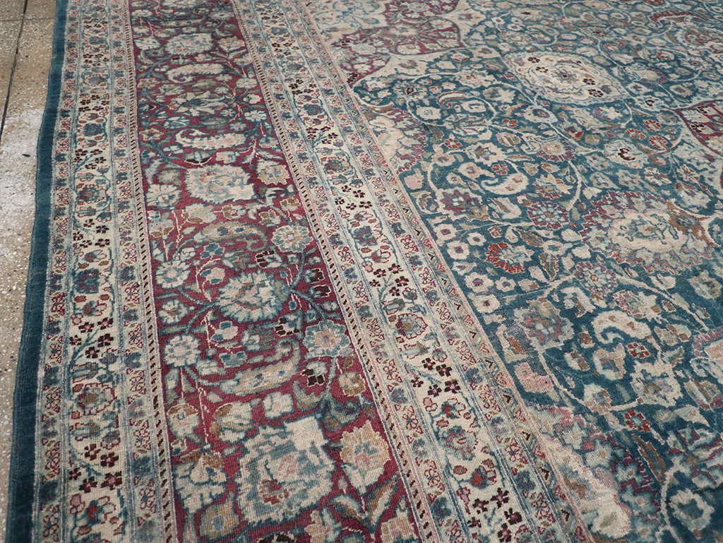Antique Persian Mashad Large Room Size Carpet, No.31105 - Galerie Shabab