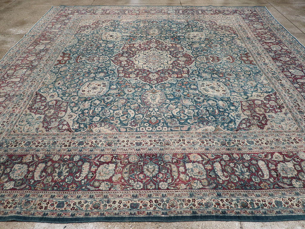 Antique Persian Mashad Large Room Size Carpet, No.31105 - Galerie Shabab