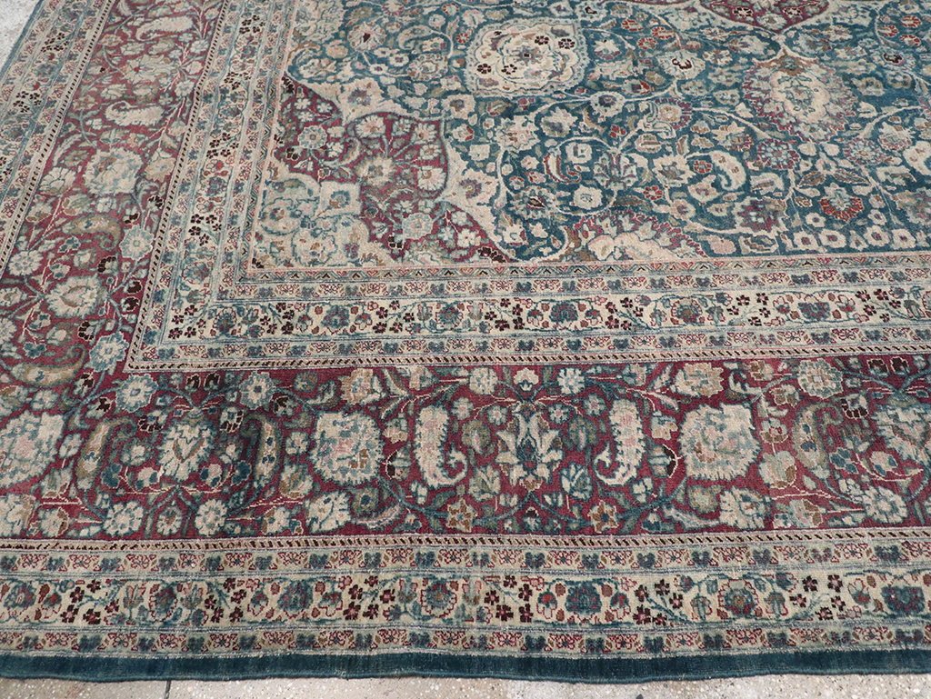 Antique Persian Mashad Large Room Size Carpet, No.31105 - Galerie Shabab