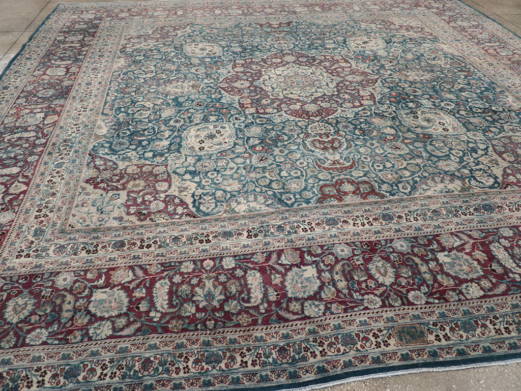 Antique Persian Mashad Large Room Size Carpet, No.31105 - Galerie Shabab