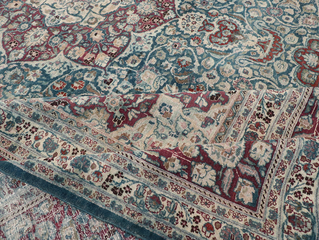 Antique Persian Mashad Large Room Size Carpet, No.31105 - Galerie Shabab
