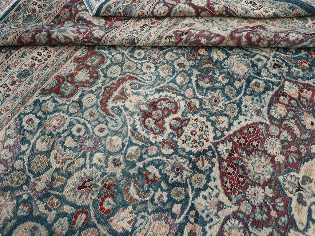 Antique Persian Mashad Large Room Size Carpet, No.31105 - Galerie Shabab