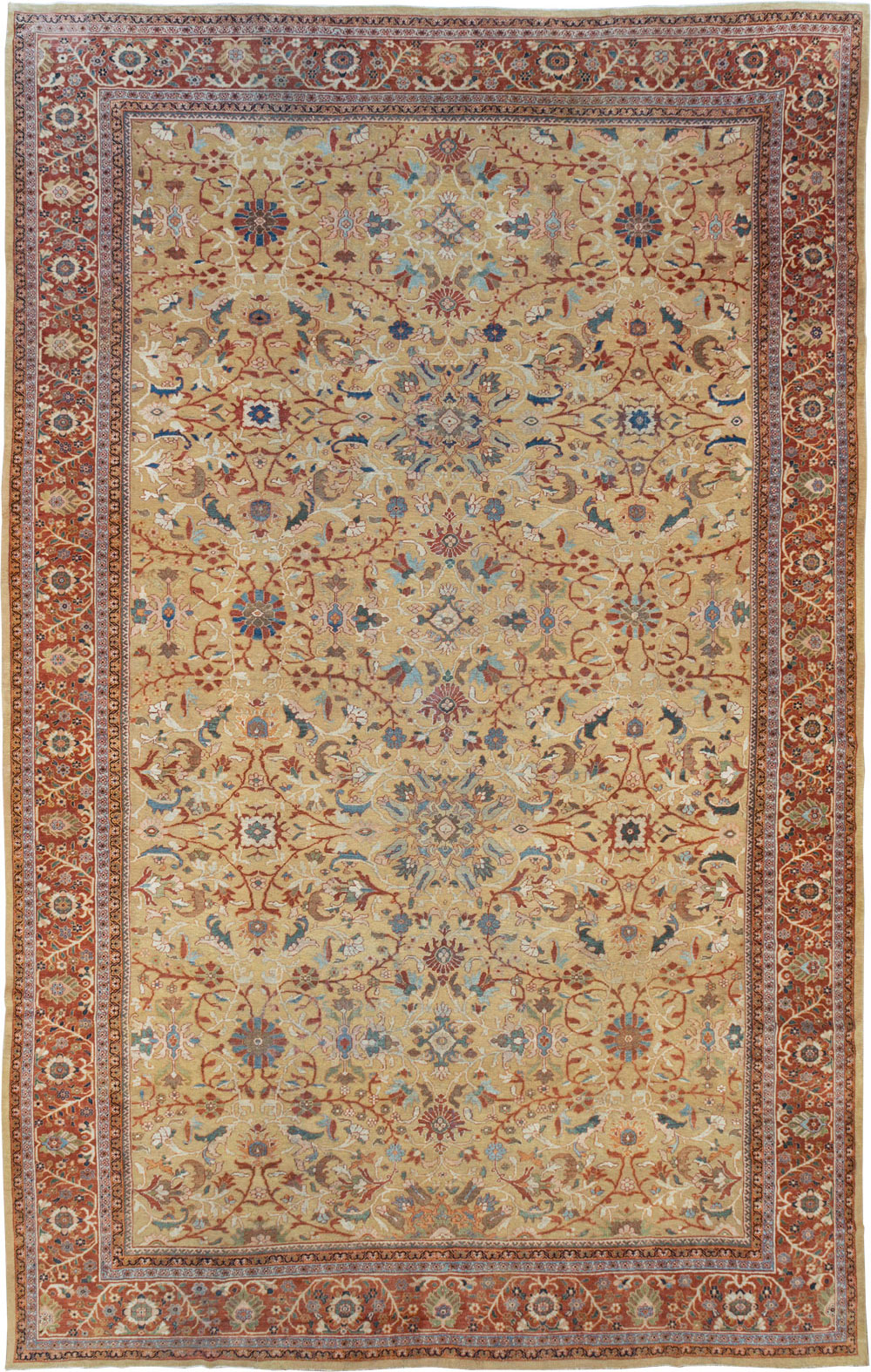 Antique Persian Mahal Oversize Carpet, No.31106 - Galerie Shabab