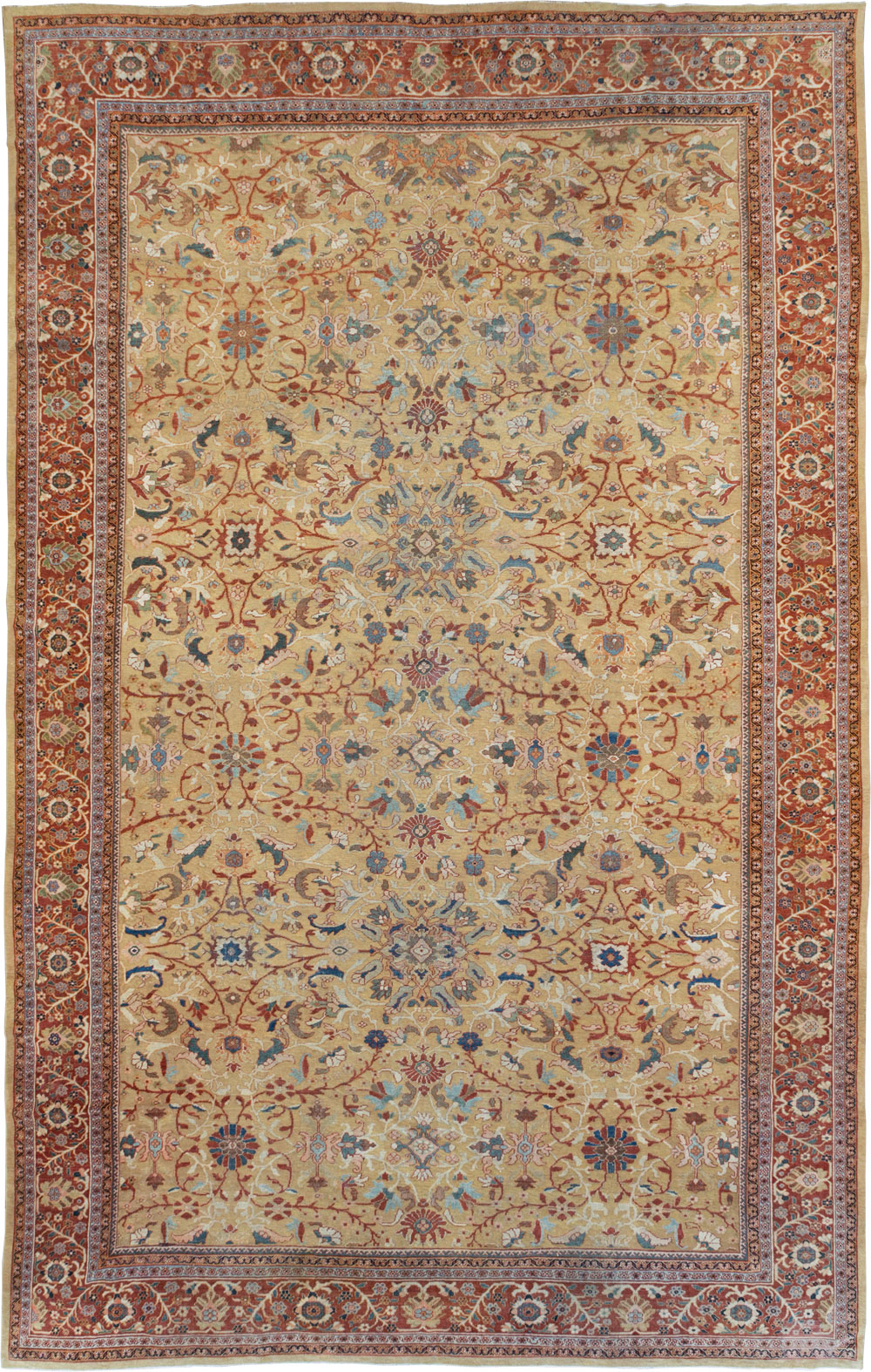 Antique Persian Mahal Oversize Carpet, No.31106 - Galerie Shabab
