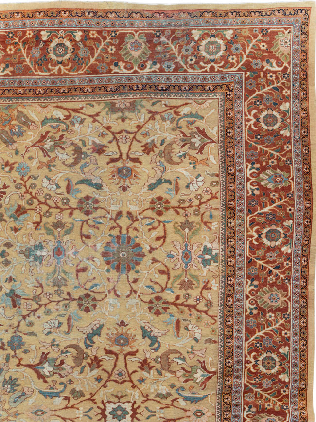 Antique Persian Mahal Oversize Carpet, No.31106 - Galerie Shabab