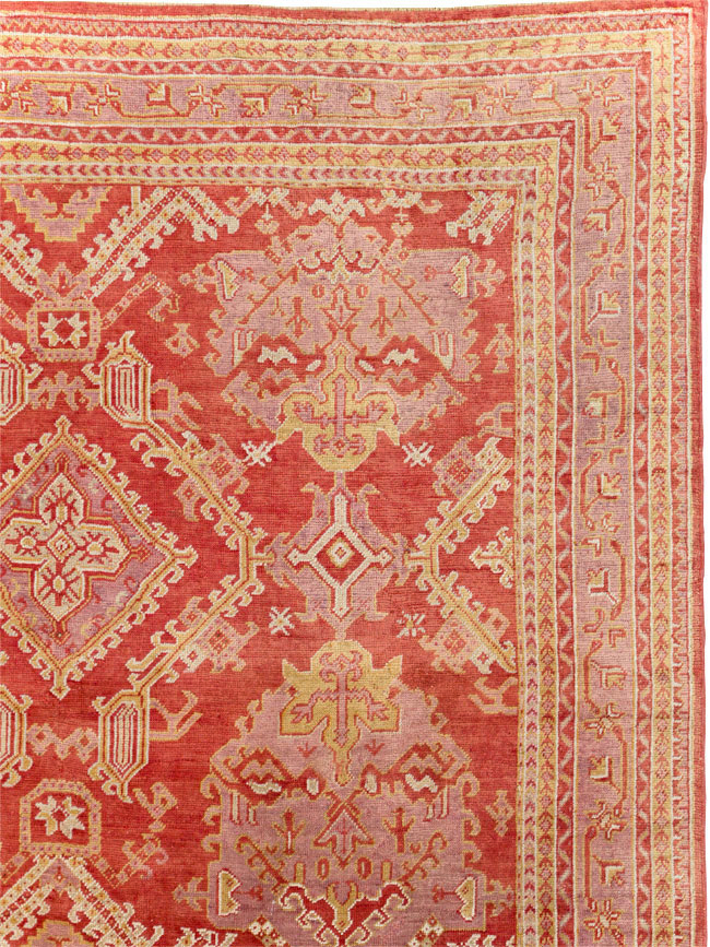 Antique Turkish Oushak Large Carpet, No.31111 - Galerie Shabab