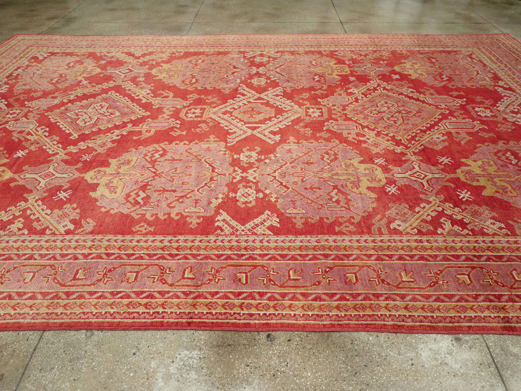 Antique Turkish Oushak Large Carpet, No.31111 - Galerie Shabab