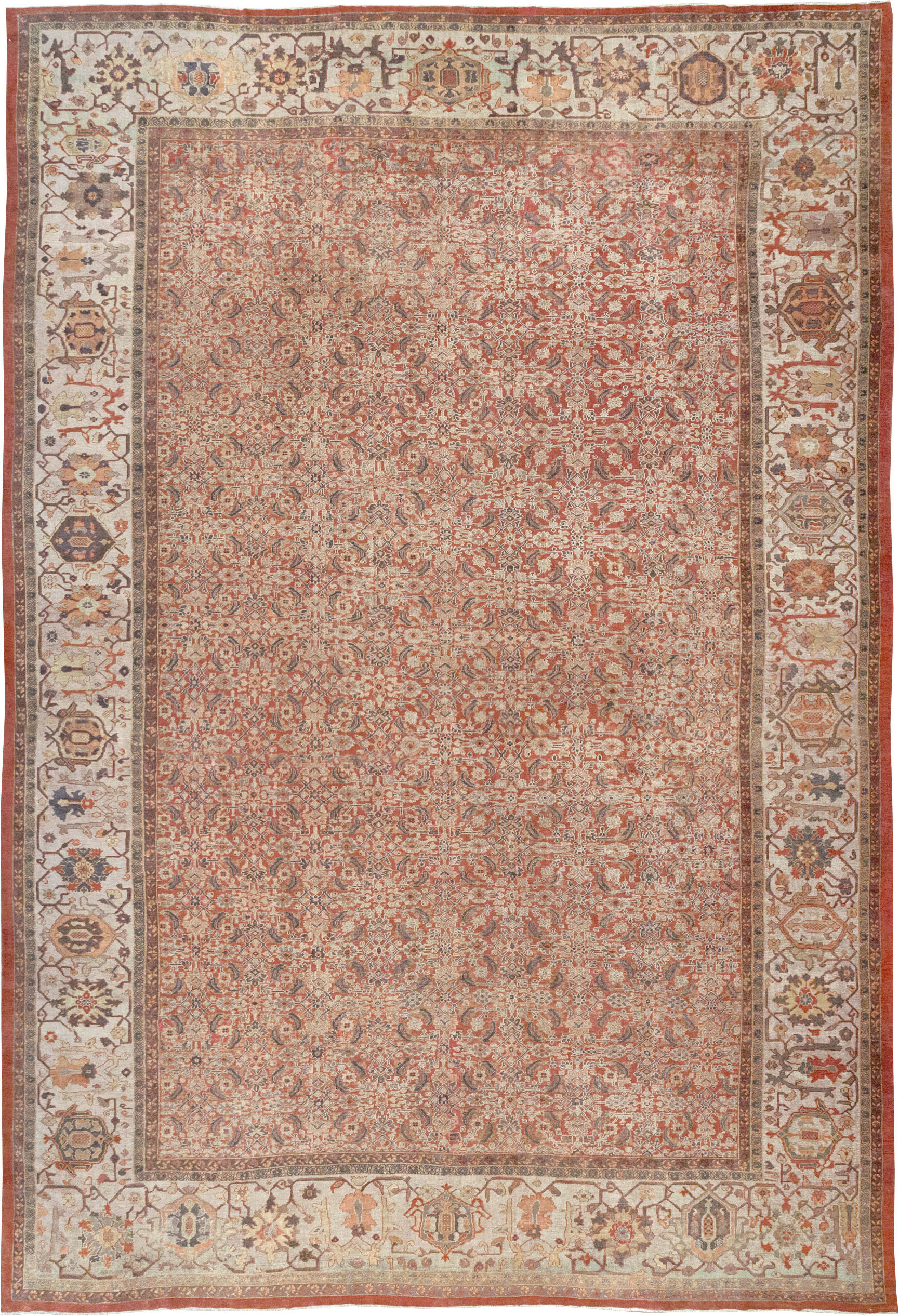 Antique Persian Mahal Oversize Carpet, No.31116 - Galerie Shabab