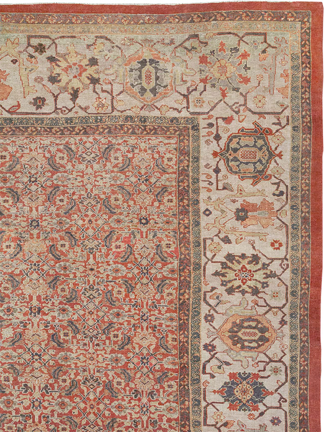Antique Persian Mahal Oversize Carpet, No.31116 - Galerie Shabab