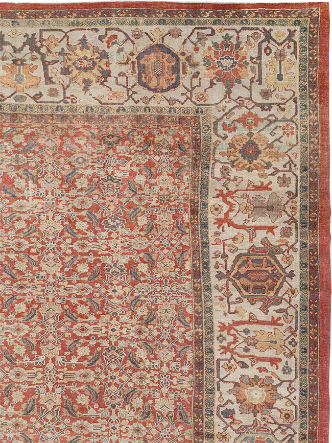Antique Persian Mahal Oversize Carpet, No.31116 - Galerie Shabab