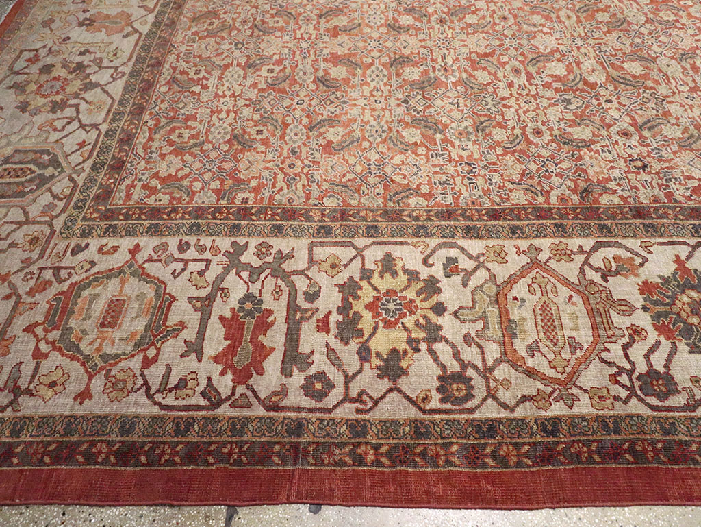 Antique Persian Mahal Oversize Carpet, No.31116 - Galerie Shabab
