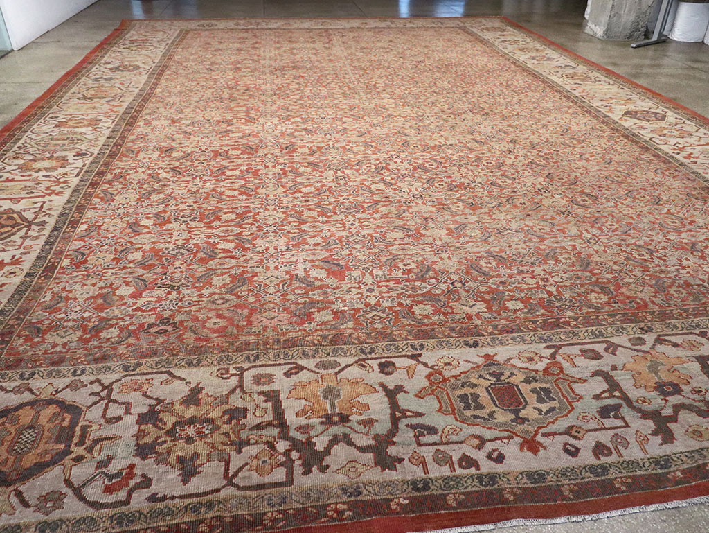 Antique Persian Mahal Oversize Carpet, No.31116 - Galerie Shabab