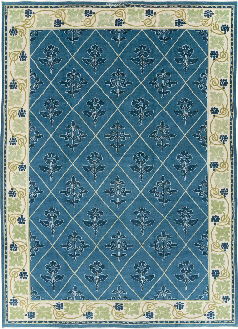 Vintage Persian Kashan Room Size Carpet, No.31119 - Galerie Shabab