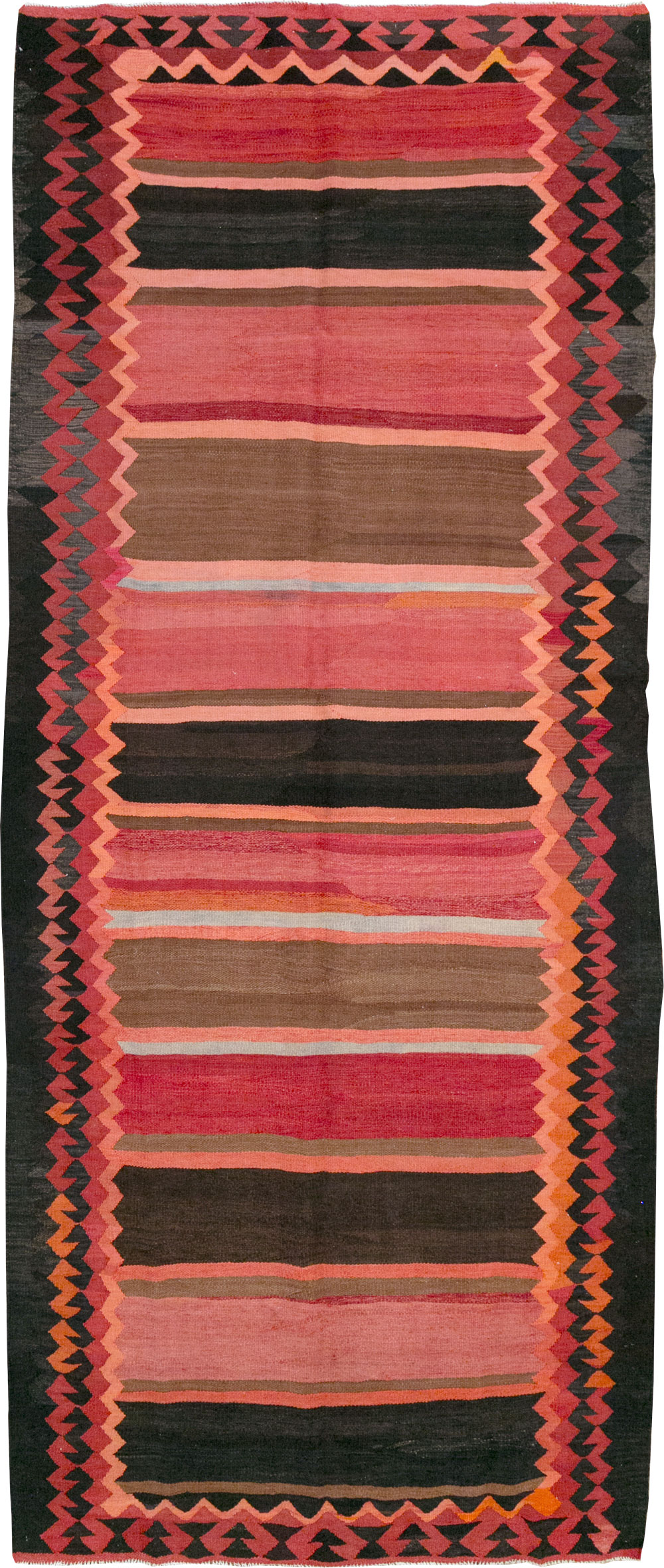 Vintage Persian Flatweave Kilim Gallery Carpet, No.31121 - Galerie Shabab