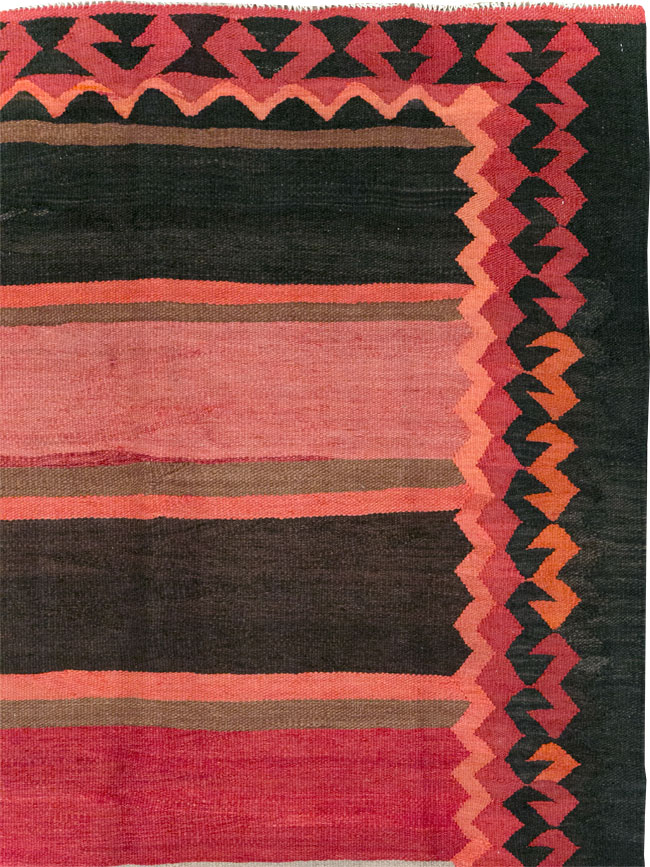 Vintage Persian Flatweave Kilim Gallery Carpet, No.31121 - Galerie Shabab