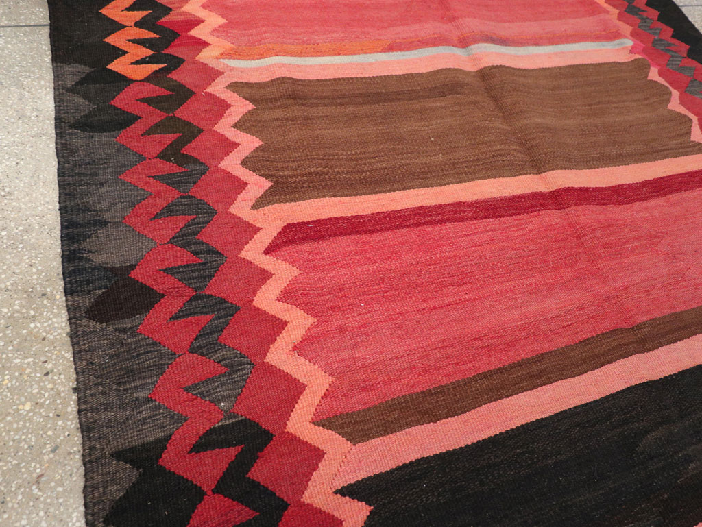 Vintage Persian Flatweave Kilim Gallery Carpet, No.31121 - Galerie Shabab