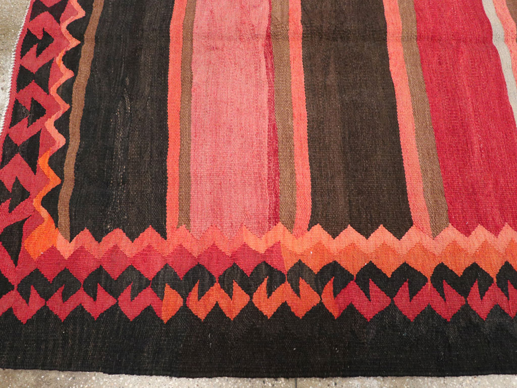 Vintage Persian Flatweave Kilim Gallery Carpet, No.31121 - Galerie Shabab