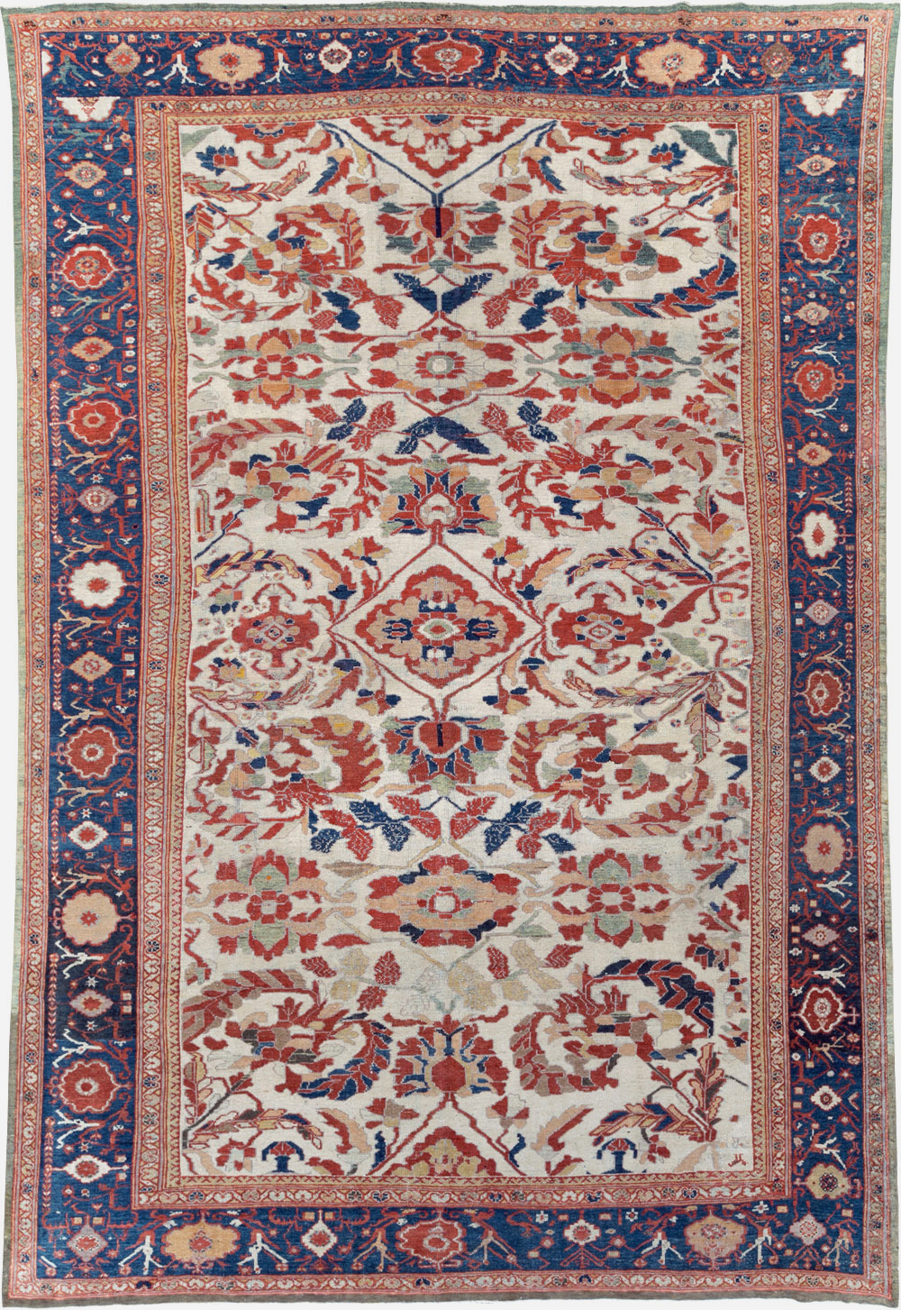 Antique Persian Bakhtiari Large Room Size Carpet, No.31126 - Galerie Shabab