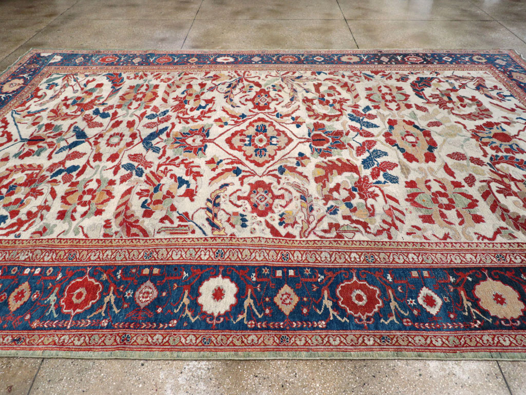Antique Persian Bakhtiari Large Room Size Carpet, No.31126 - Galerie Shabab