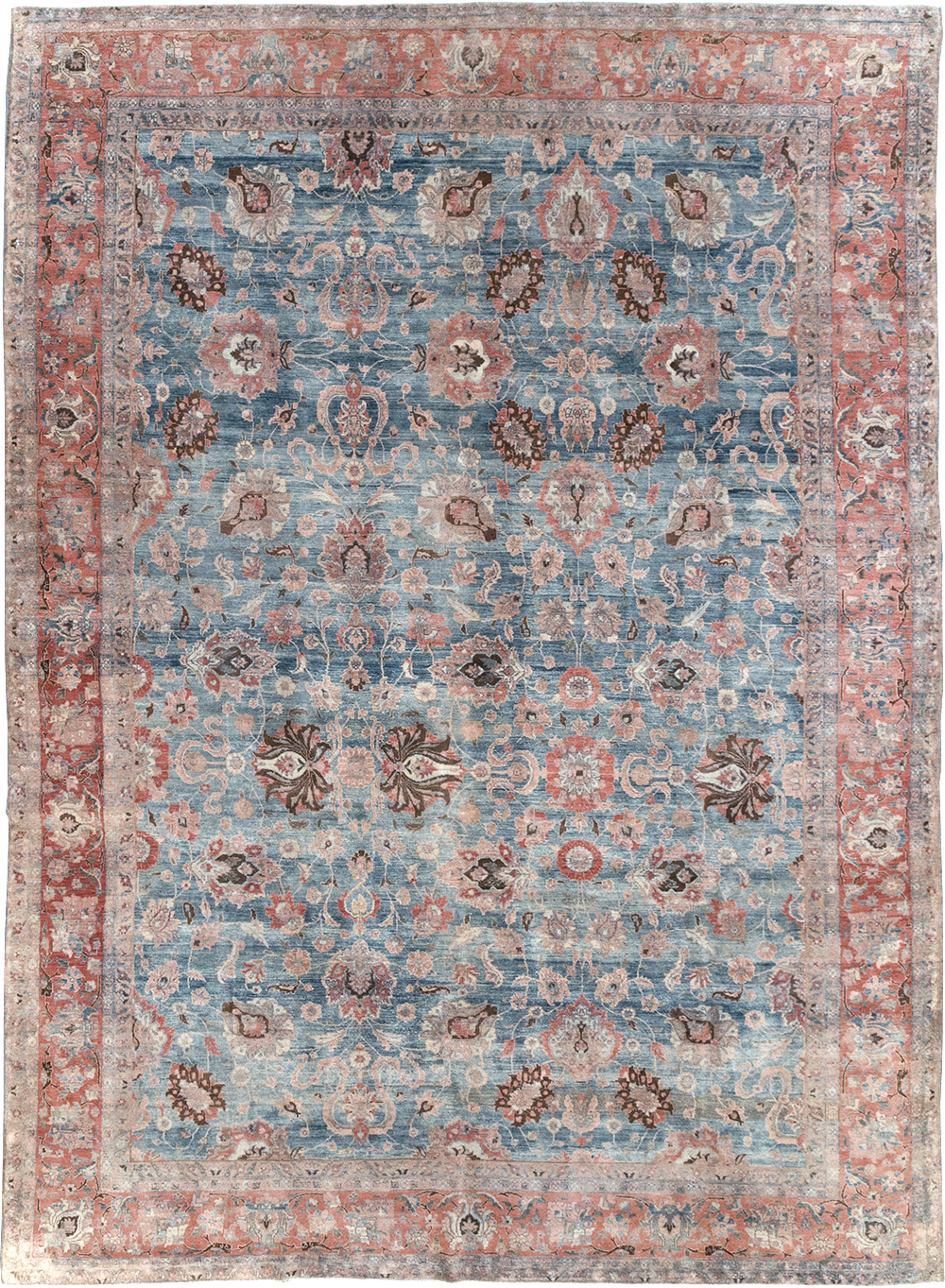 Antique Persian Tabriz Room Size Carpet, No.31130 - Galerie Shabab