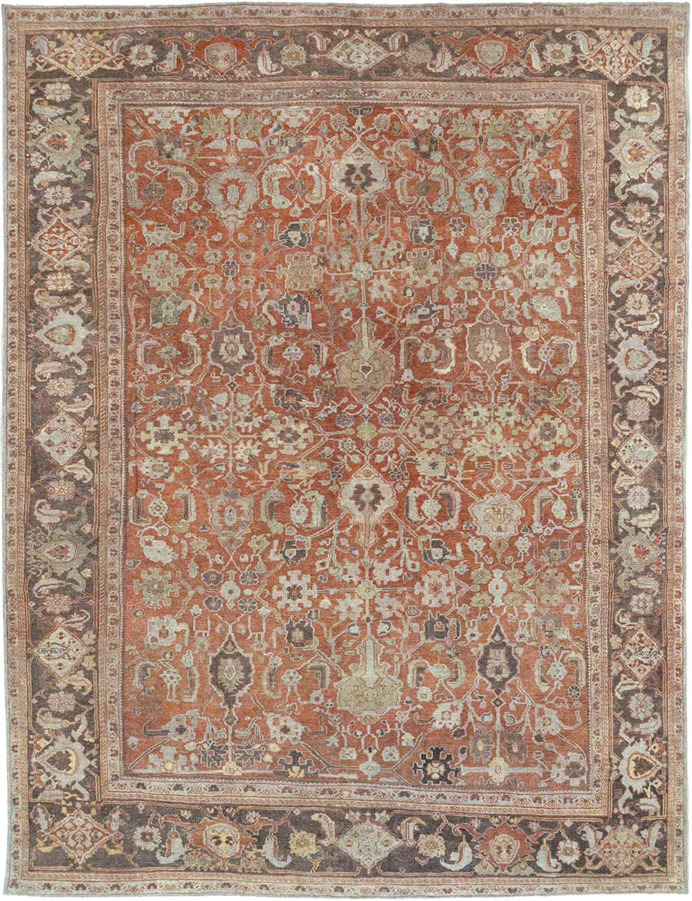Antique Persian Mahal Large Carpet, No.31132 - Galerie Shabab