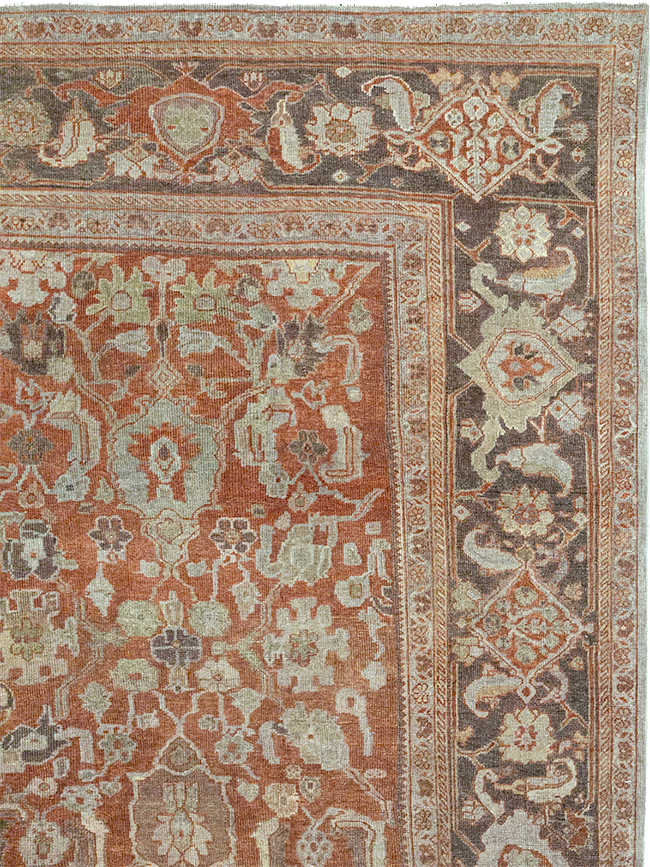 Antique Persian Mahal Large Carpet, No.31132 - Galerie Shabab