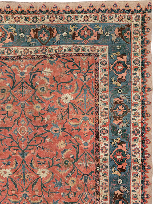 Antique Persian Bidjar Large Room Size Carpet, No.31133 - Galerie Shabab