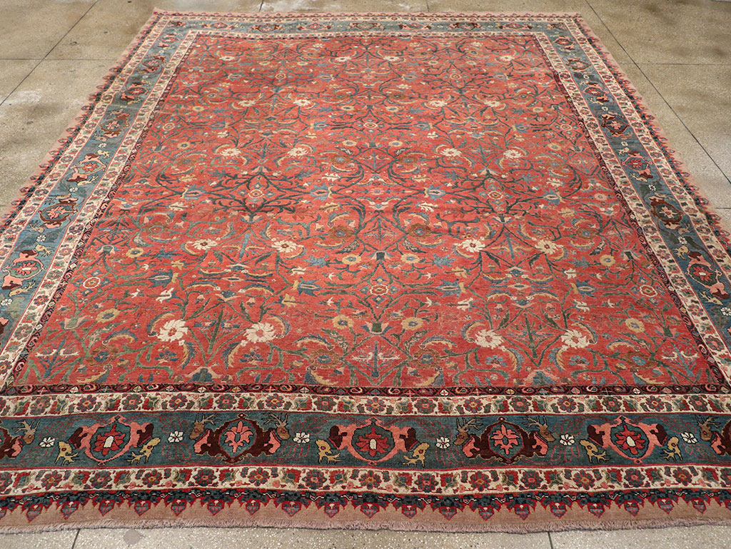 Antique Persian Bidjar Large Room Size Carpet, No.31133 - Galerie Shabab