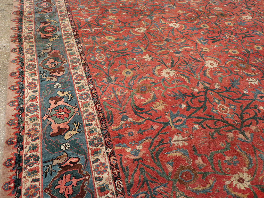Antique Persian Bidjar Large Room Size Carpet, No.31133 - Galerie Shabab